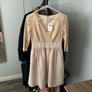 Eliza J Formal Cream Dress